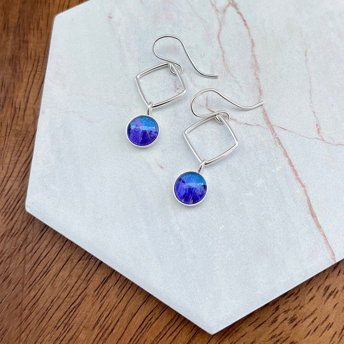 Diamond Hoop with Drop
