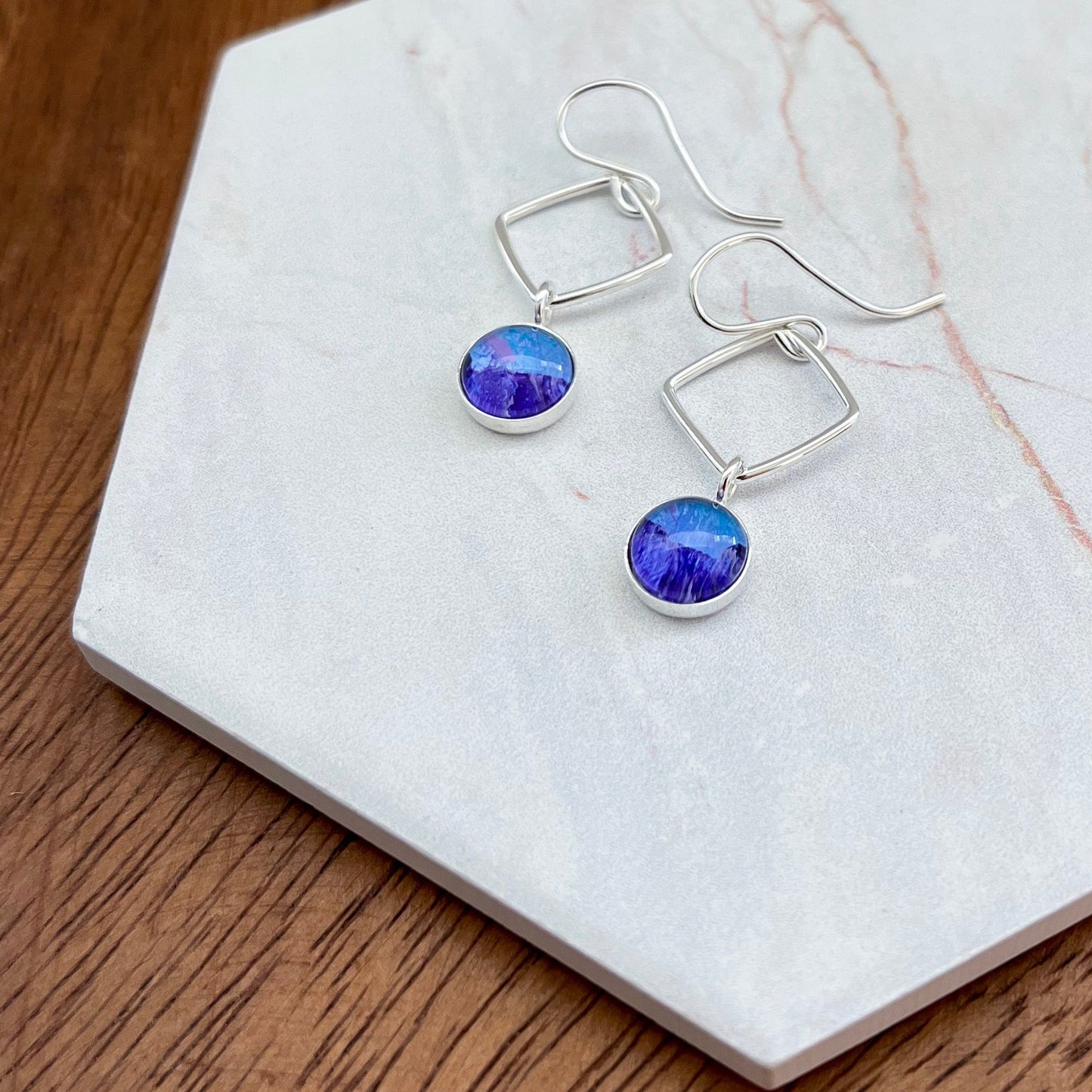 Diamond Hoop with Drop