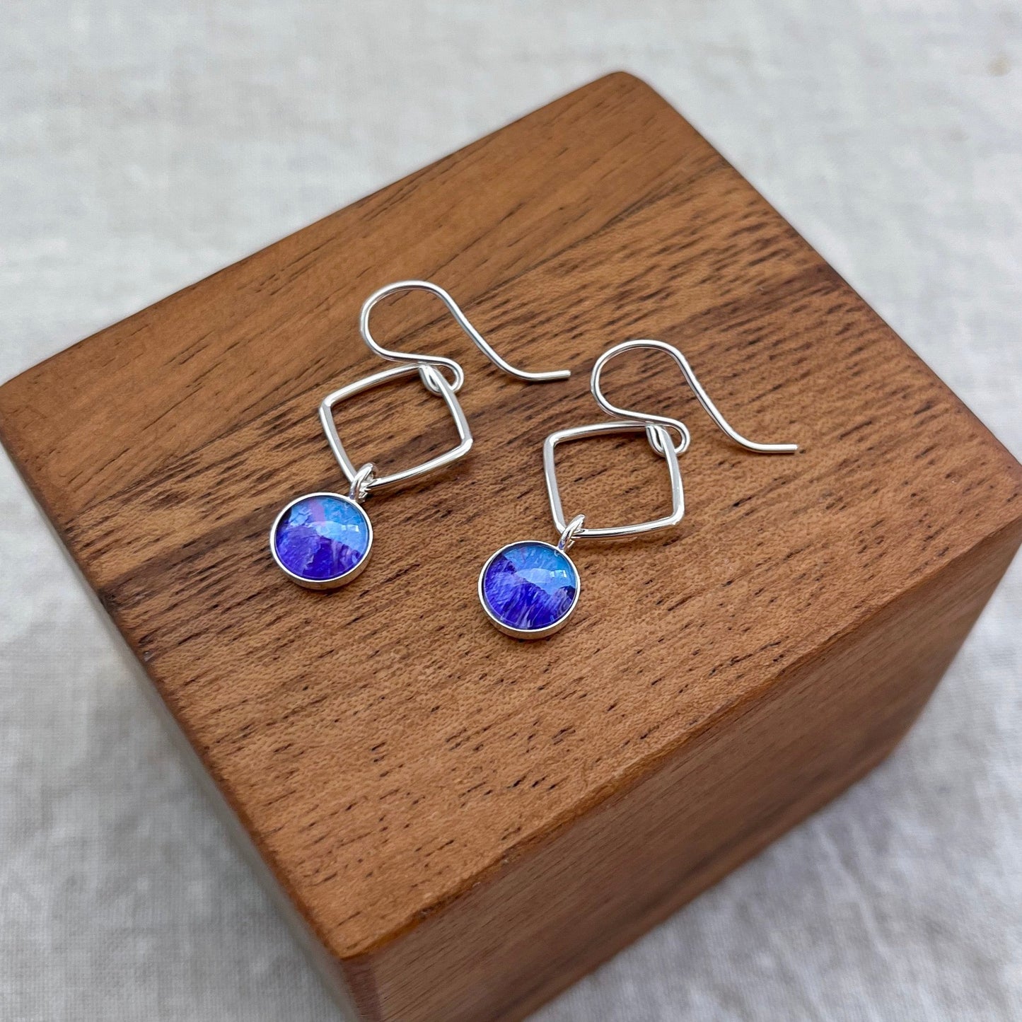 Diamond Hoop with Drop