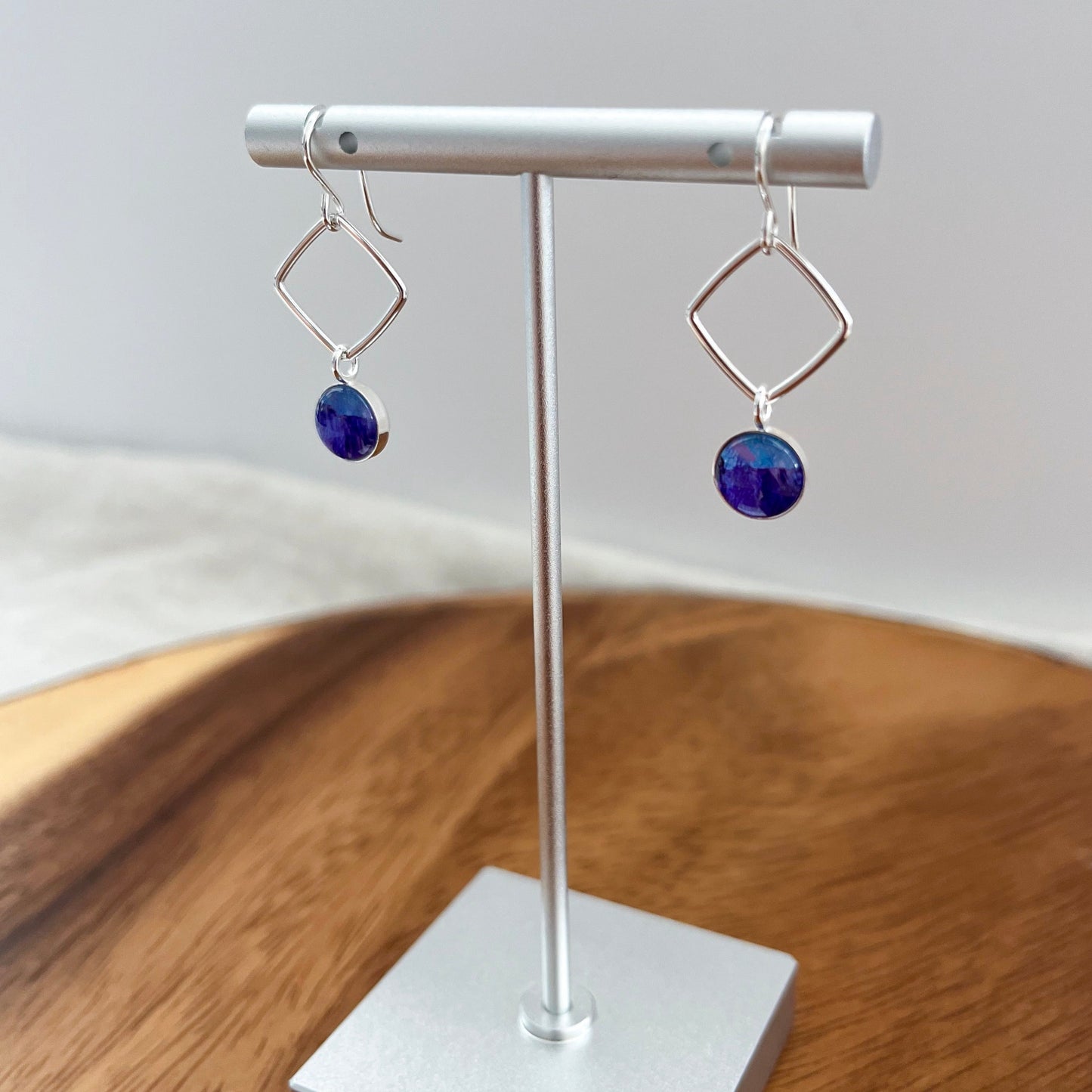 Diamond Hoop with Drop
