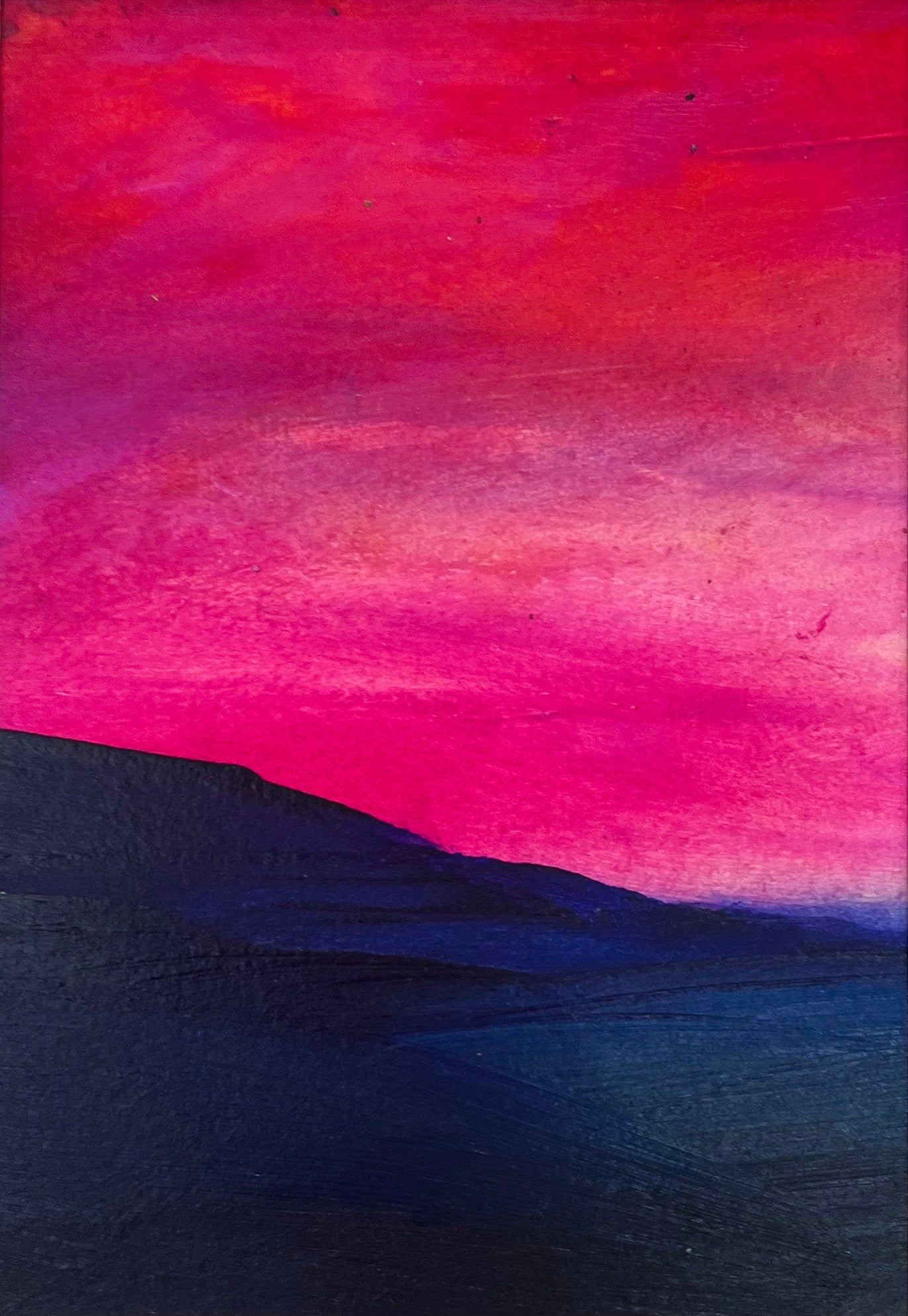 Indigo Dunes - Original Matted Painting