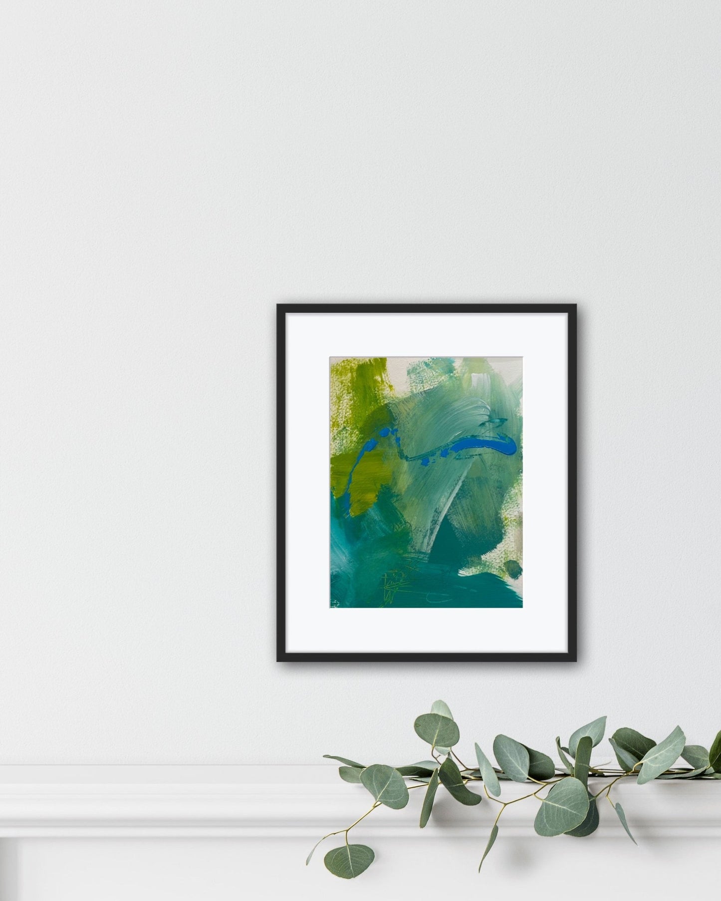 Aqua - Original Matted Painting