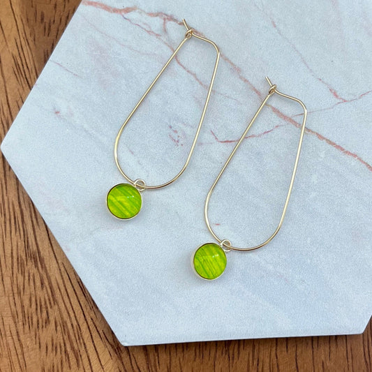 Gold Oval Hoop