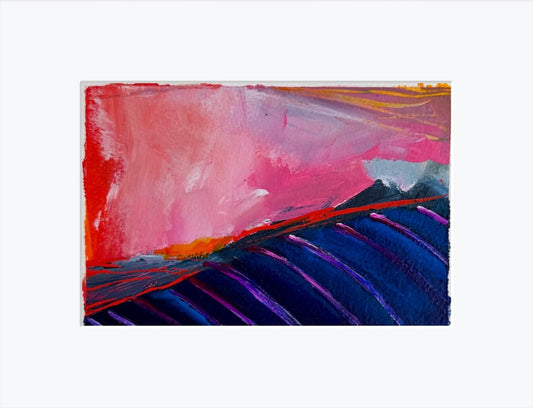 Purple Vines - Original Matted Painting