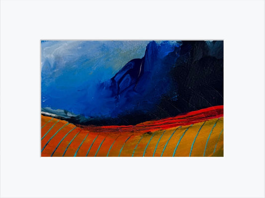 Turquoise Vines - Original Matted Painting