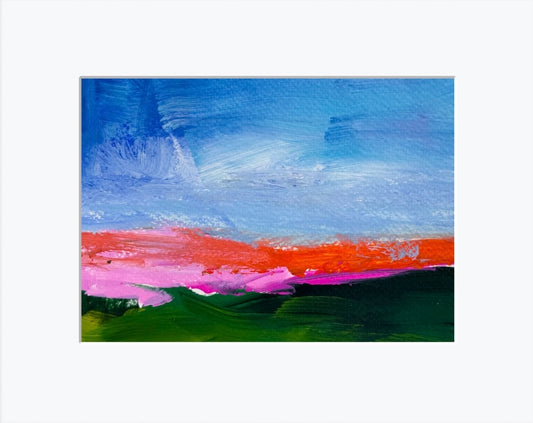 Tulip Fields - Original Matted Painting