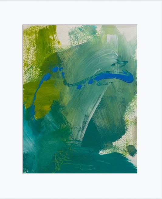 Aqua - Original Matted Painting