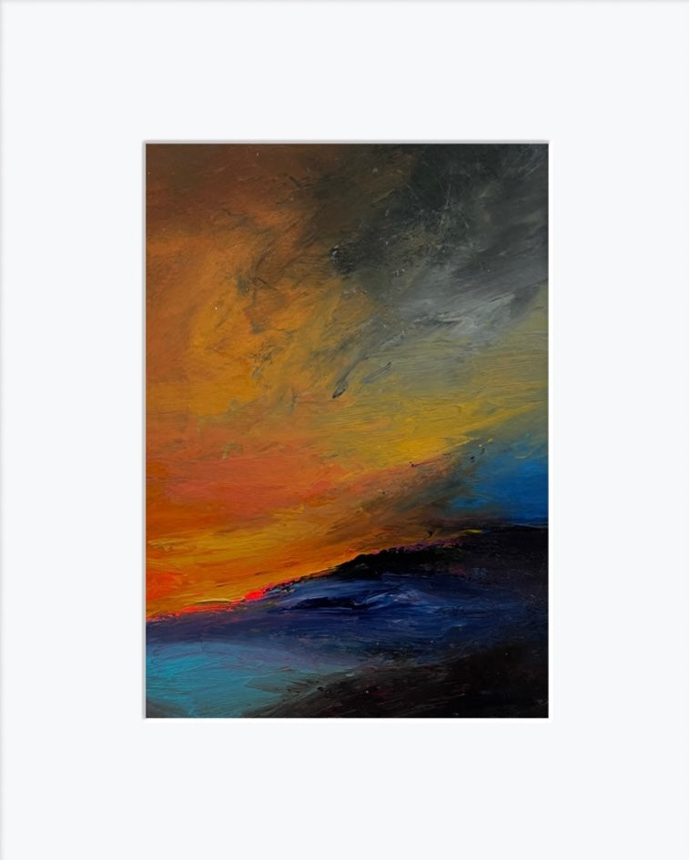 Sunset - Original Matted Painting